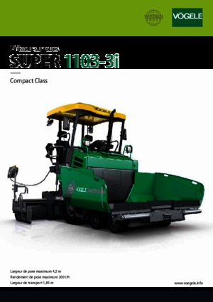 Extendedoras asfálticas  de ruedas Vögele Super 1103-3i