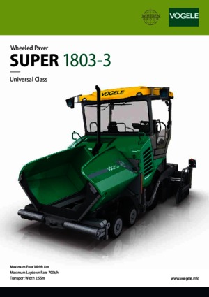 Extendedoras asfálticas  de ruedas Vögele Super 1803-3