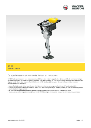 Apisonadores a gasolina y diesel Wacker BS 30
