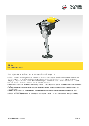 Apisonadores a gasolina y diesel Wacker BS 30