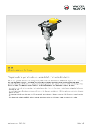 Apisonadores a gasolina y diesel Wacker BS 30