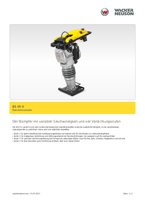 Apisonadores a gasolina y diesel Wacker BS 65 V 11