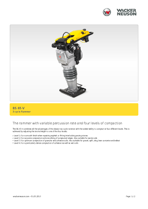 Apisonadores a gasolina y diesel Wacker BS 65 V 11