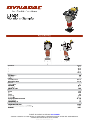 Apisonadores a gasolina y diesel Dynapac LT 604-9