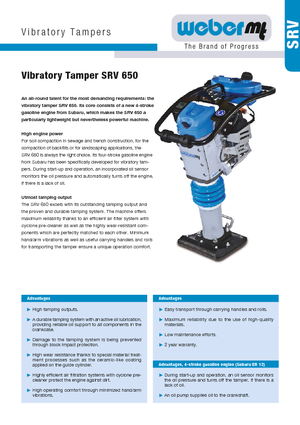 Apisonadores a gasolina y diesel weber mt SRV 650