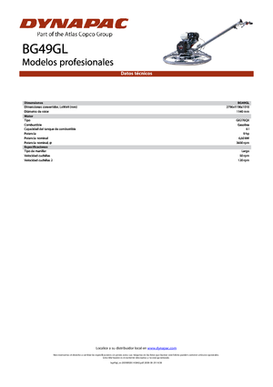 Allanadoras de operador a pie Dynapac BG 49 GL