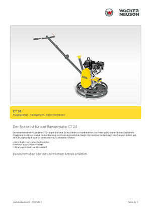 Allanadoras de operador a pie Wacker Neuson CT 24-4 A