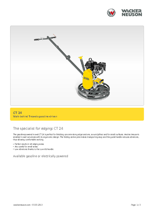 Allanadoras de operador a pie Wacker Neuson CT 24-4 A