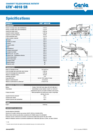 Manipuladoras telescópicas con vehículo superpuesto Genie GTH4018R