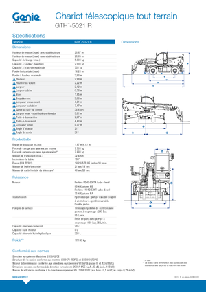 Manipuladoras telescópicas con vehículo superpuesto Genie GTH 5021 R