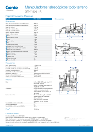 Manipuladoras telescópicas con vehículo superpuesto Genie GTH 5021 R
