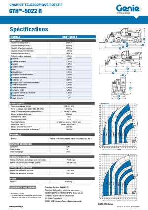 Manipuladoras telescópicas con vehículo superpuesto Genie GTH 5022 R