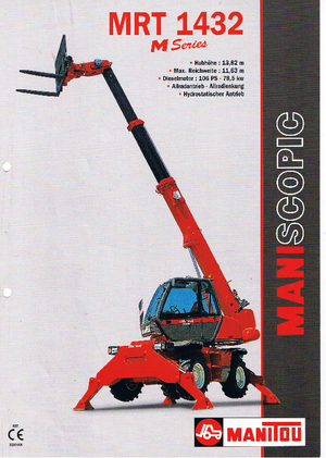 Manipuladoras telescópicas con vehículo superpuesto Manitou MRT 1432