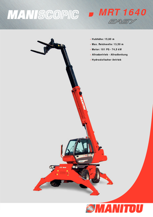 Manipuladoras telescópicas con vehículo superpuesto Manitou MRT 1640 Easy