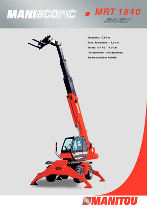 Manipuladoras telescópicas con vehículo superpuesto Manitou MRT 1840 Easy