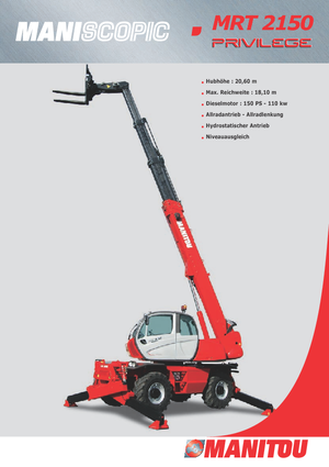 Manipuladoras telescópicas con vehículo superpuesto Manitou MRT 2150 Privilege