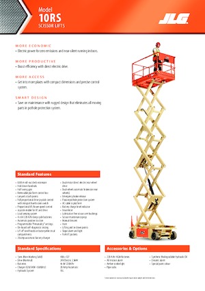 Plataformas de tijeras de ruedas JLG 10RS