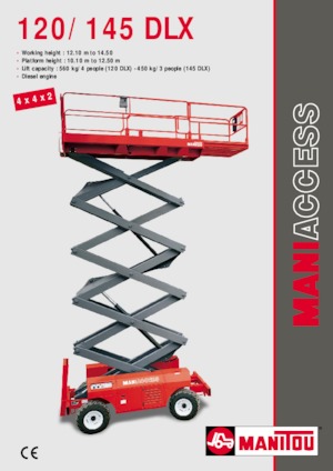 Plataformas de tijeras de ruedas Manitou 120 DLX