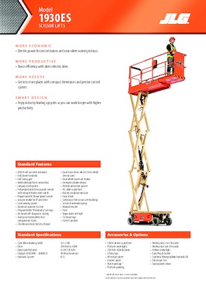 Plataformas de tijeras de ruedas JLG 1930ES