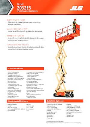 Plataformas de tijeras de ruedas JLG 2032ES