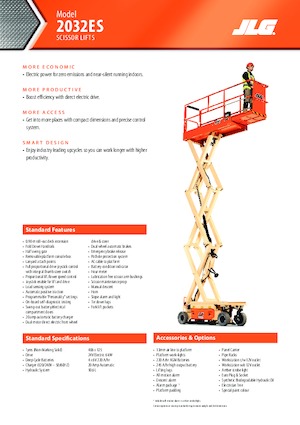 Plataformas de tijeras de ruedas JLG 2032ES