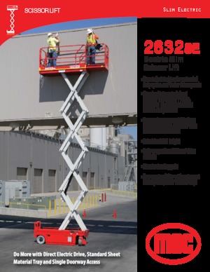 Plataformas de tijeras de ruedas MEC 2632SE