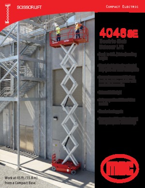 Plataformas de tijeras de ruedas MEC 4046SE