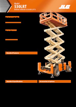 Plataformas de tijeras de ruedas JLG 530LRT