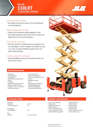 Plataformas de tijeras de ruedas JLG 530LRT