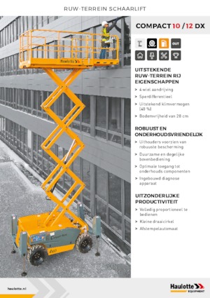 Plataformas de tijeras de ruedas Haulotte Compact 10 DX