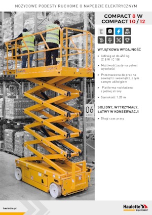 Plataformas de tijeras de ruedas Haulotte Compact 10