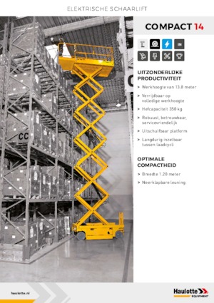 Plataformas de tijeras de ruedas Haulotte Compact 14