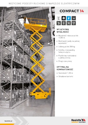 Plataformas de tijeras de ruedas Haulotte Compact 14