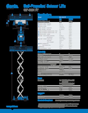 Plataformas de tijeras de ruedas Genie GS-3384 RT