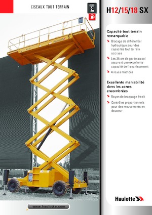 Plataformas de tijeras de ruedas Haulotte H15 SX