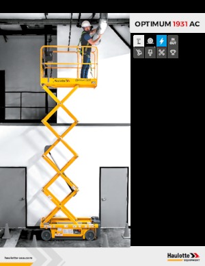 Plataformas de tijeras de ruedas Haulotte OPTIMUM 1931 AC