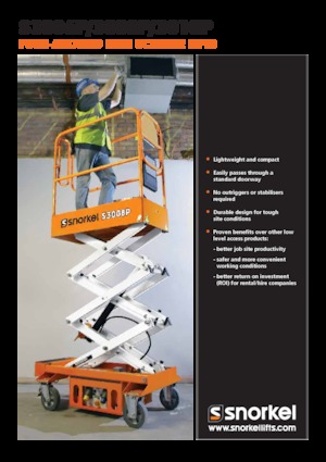 Plataformas de tijeras de ruedas Snorkel S3010P