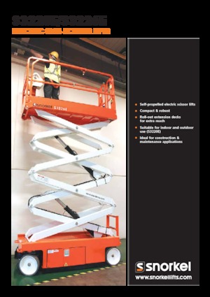Plataformas de tijeras de ruedas Snorkel S3226E
