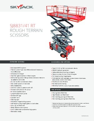 Plataformas de tijeras de ruedas Skyjack SJ 8841