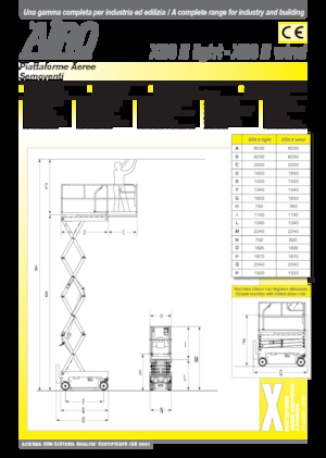 Plataformas de tijeras de ruedas AIRO XS8 E Light