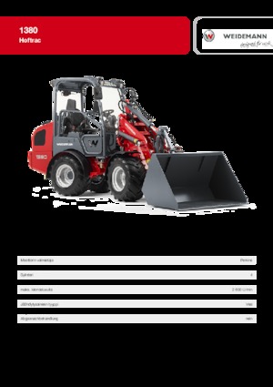 Mini cargador frontal Weidemann 1380
