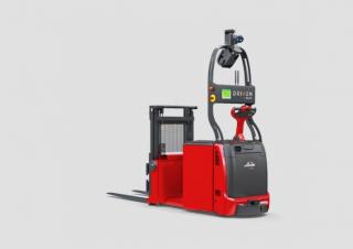 Apiladores de palets Apiladores de palets con plataforma elevadora Linde L-MATIC AC