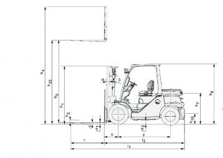 Toyota 40-8 FD 60N  Dimensiones y tamaño