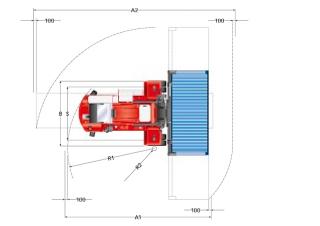 Kalmar DCF 90-45 E8 Dimensiones y tamaño