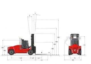 Kalmar DCG 70-35 E4 Dimensiones y tamaño