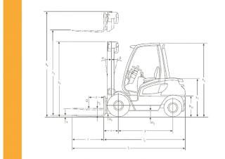 Jungheinrich DFG 550 Dimensiones y tamaño