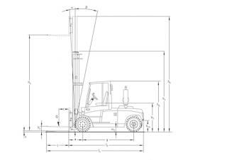 Jungheinrich DFG 660 Dimensiones y tamaño