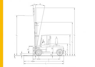 Jungheinrich DFG S80 Dimensiones y tamaño