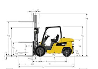 Caterpillar DP40N Dimensiones y tamaño