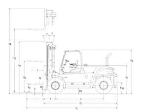 Mitsubishi FD135N Dimensiones y tamaño
